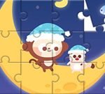 Jigsaw Puzzle: Monkey With Moon